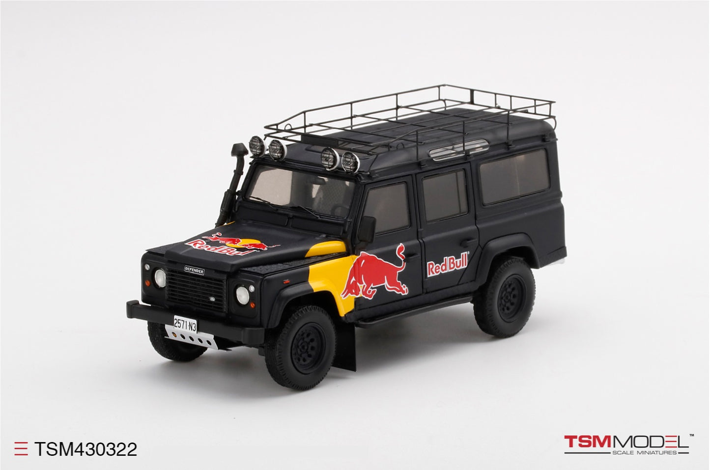 TRUESCALE MINIATURES LAND ROVER DEFENDER RED BULL
