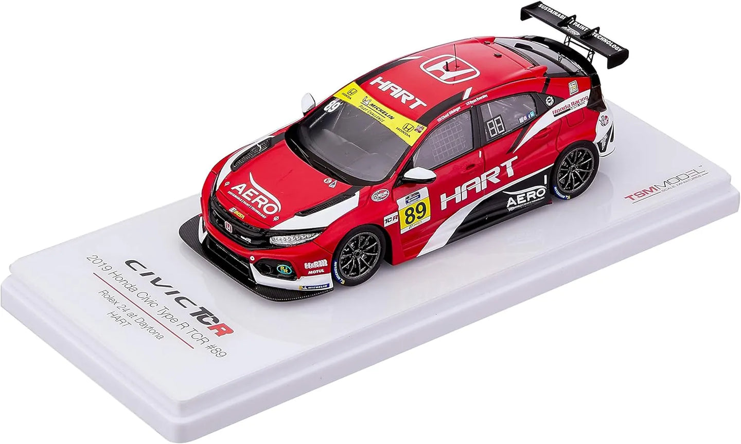 TRUESCALE MINIATURES HONDA CIVIC TYPE R TCR NO.89 2019 DAYTONA