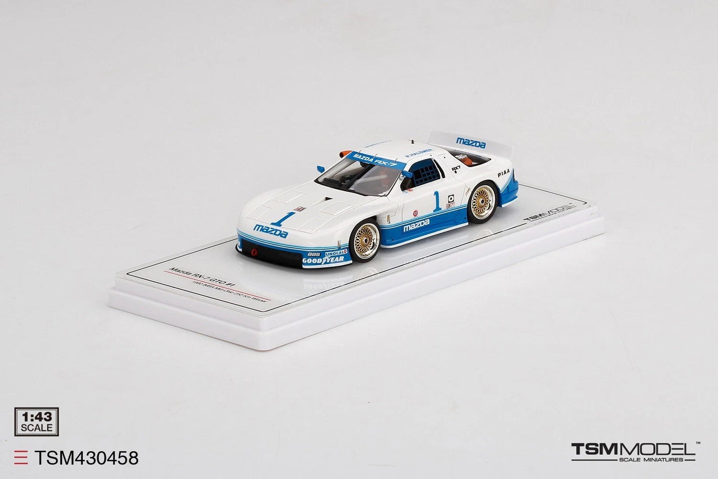 TRUESCALE MINIATURES MAZDA RX-7 GTO NO.1 1990 IMSA MID-OHIO 250KM WINNER