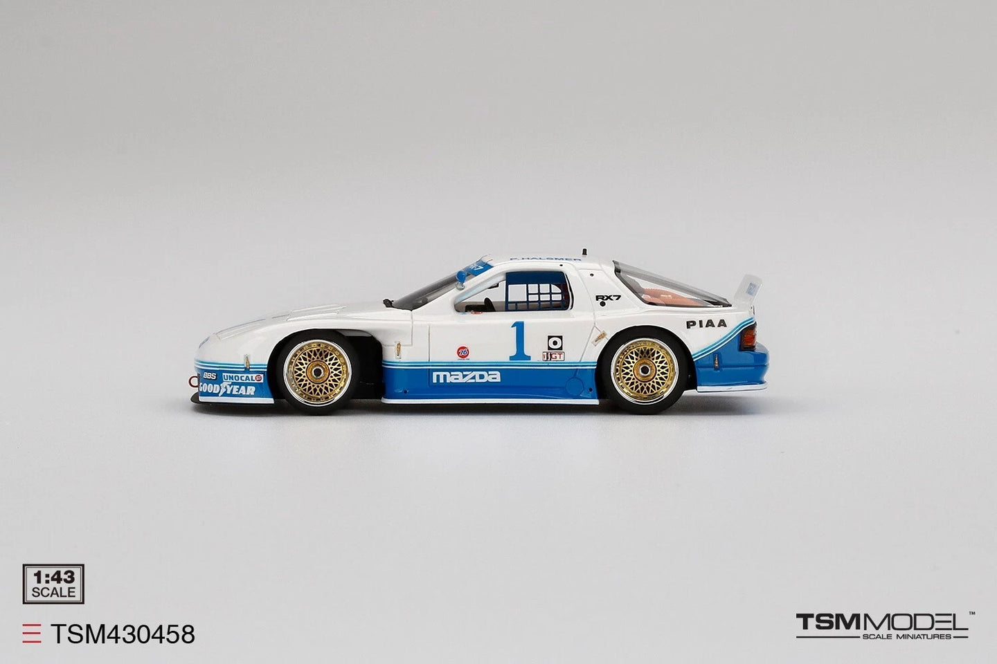 TRUESCALE MINIATURES MAZDA RX-7 GTO NO.1 1990 IMSA MID-OHIO 250KM WINNER