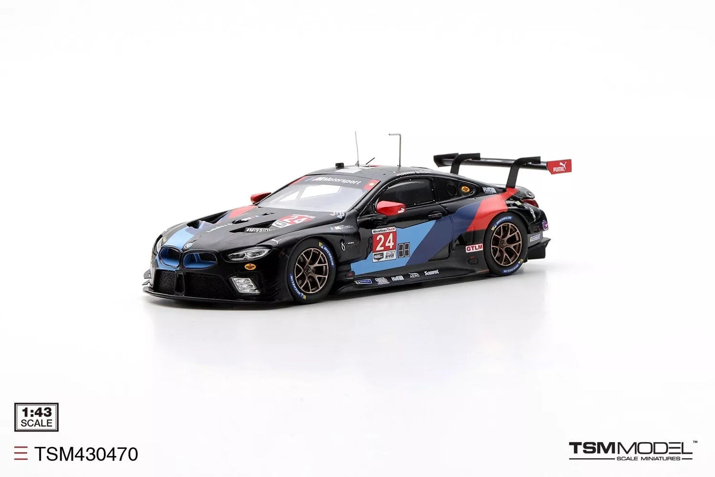 TRUESCALE MINIATURES BMW M8 GTE NO.24 2019 IMSA LAGUNA SECA GTLM 2ND PLACE BMW TEAM RLL