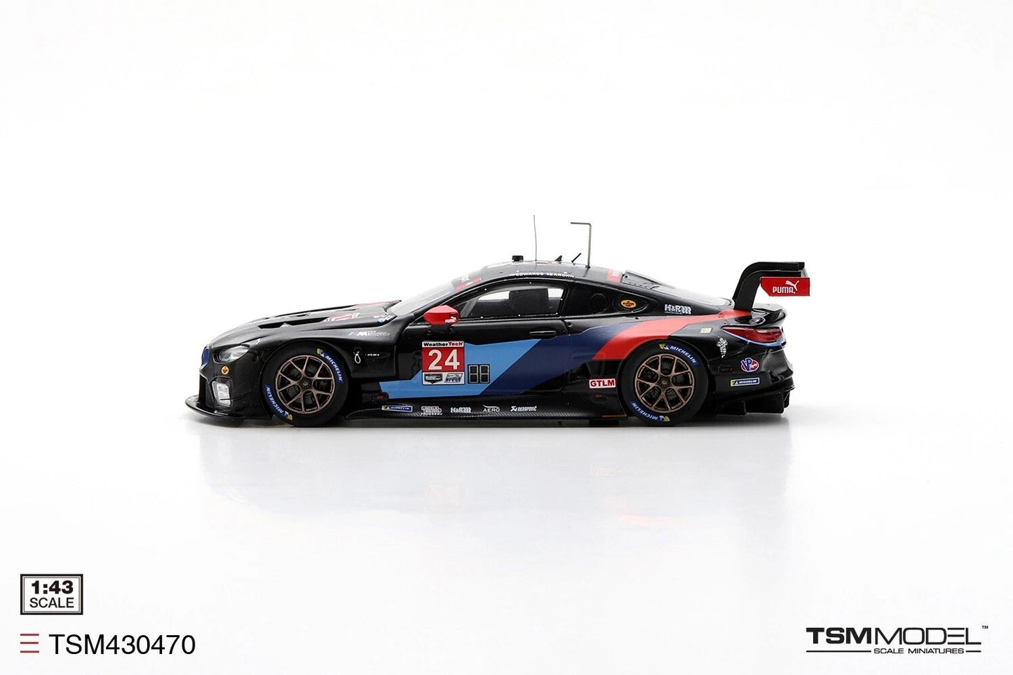 TRUESCALE MINIATURES BMW M8 GTE NO.24 2019 IMSA LAGUNA SECA GTLM 2ND PLACE BMW TEAM RLL