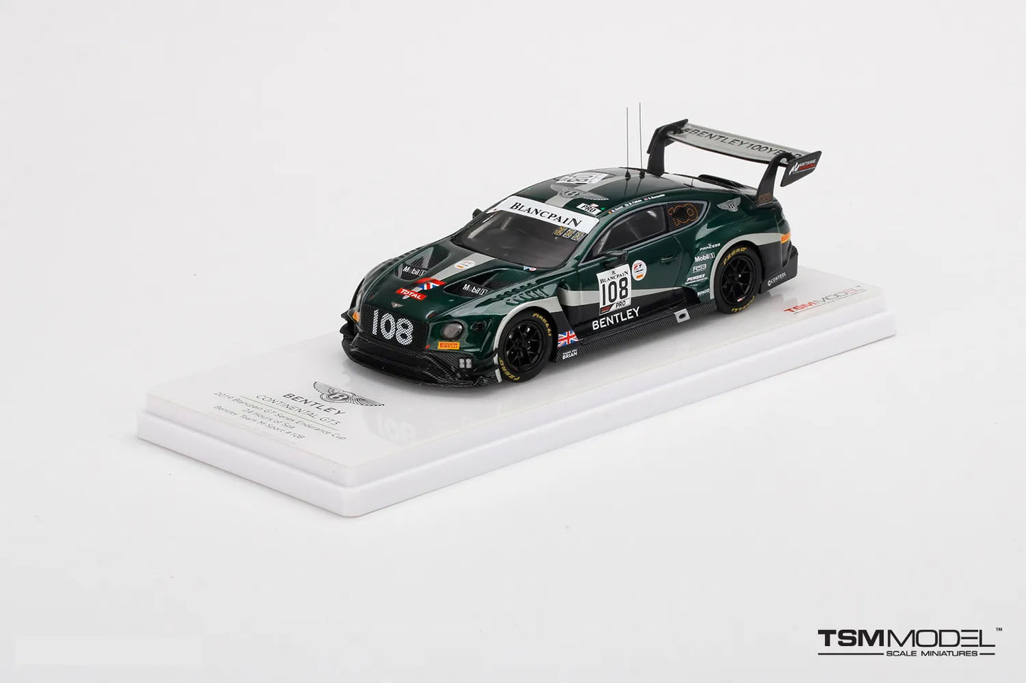 TRUE SCALE MINIATURES BENTLEY CONTINENTAL GT3 TEAM BENTLEY NO.108