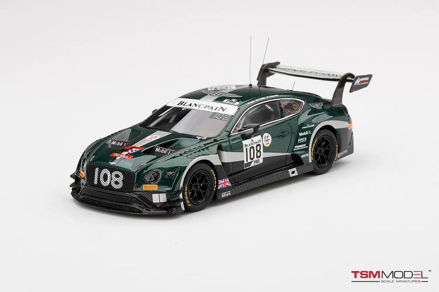 TRUE SCALE MINIATURES BENTLEY CONTINENTAL GT3 TEAM BENTLEY NO.108