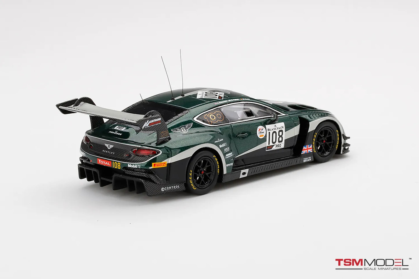 TRUE SCALE MINIATURES BENTLEY CONTINENTAL GT3 TEAM BENTLEY NO.108