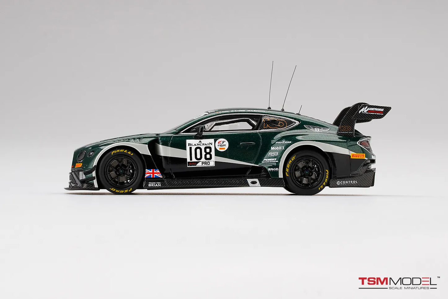 TRUE SCALE MINIATURES BENTLEY CONTINENTAL GT3 TEAM BENTLEY NO.108