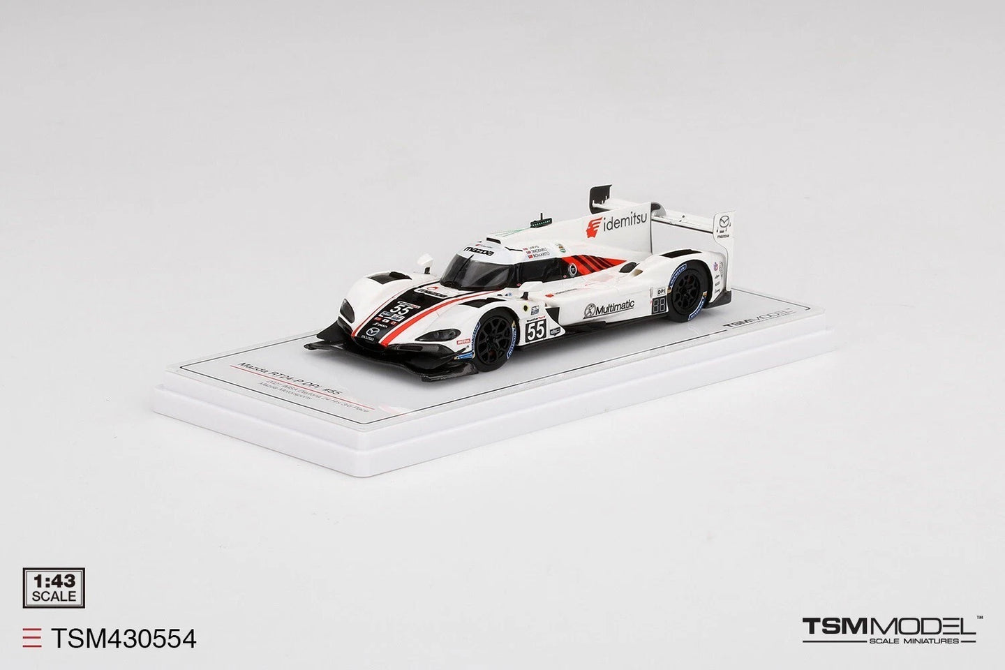 TRUESCALE MINIATURES MAZDA RT24-P DPI NO.55 MAZDA MOTORSPORTS 2021 IMSA DAYTONA 24 HRS 3RD PLACE