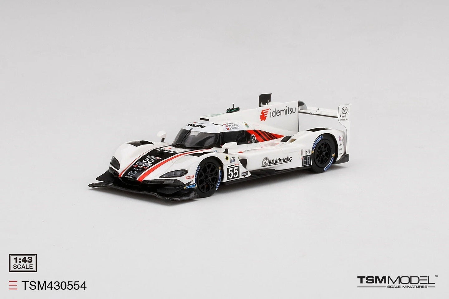 TRUESCALE MINIATURES MAZDA RT24-P DPI NO.55 MAZDA MOTORSPORTS 2021 IMSA DAYTONA 24 HRS 3RD PLACE