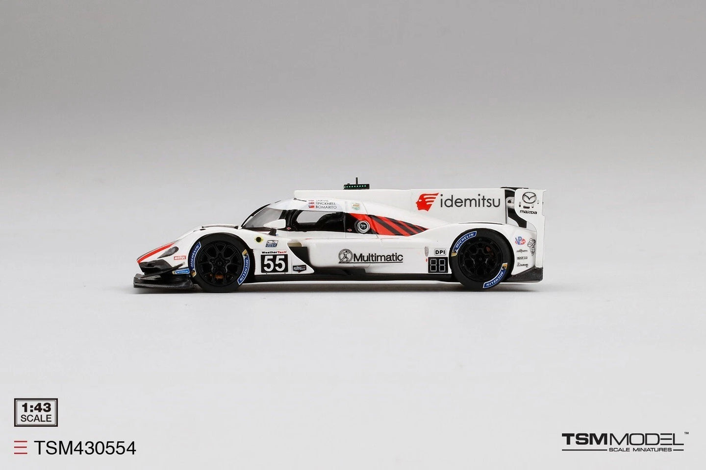 TRUESCALE MINIATURES MAZDA RT24-P DPI NO.55 MAZDA MOTORSPORTS 2021 IMSA DAYTONA 24 HRS 3RD PLACE