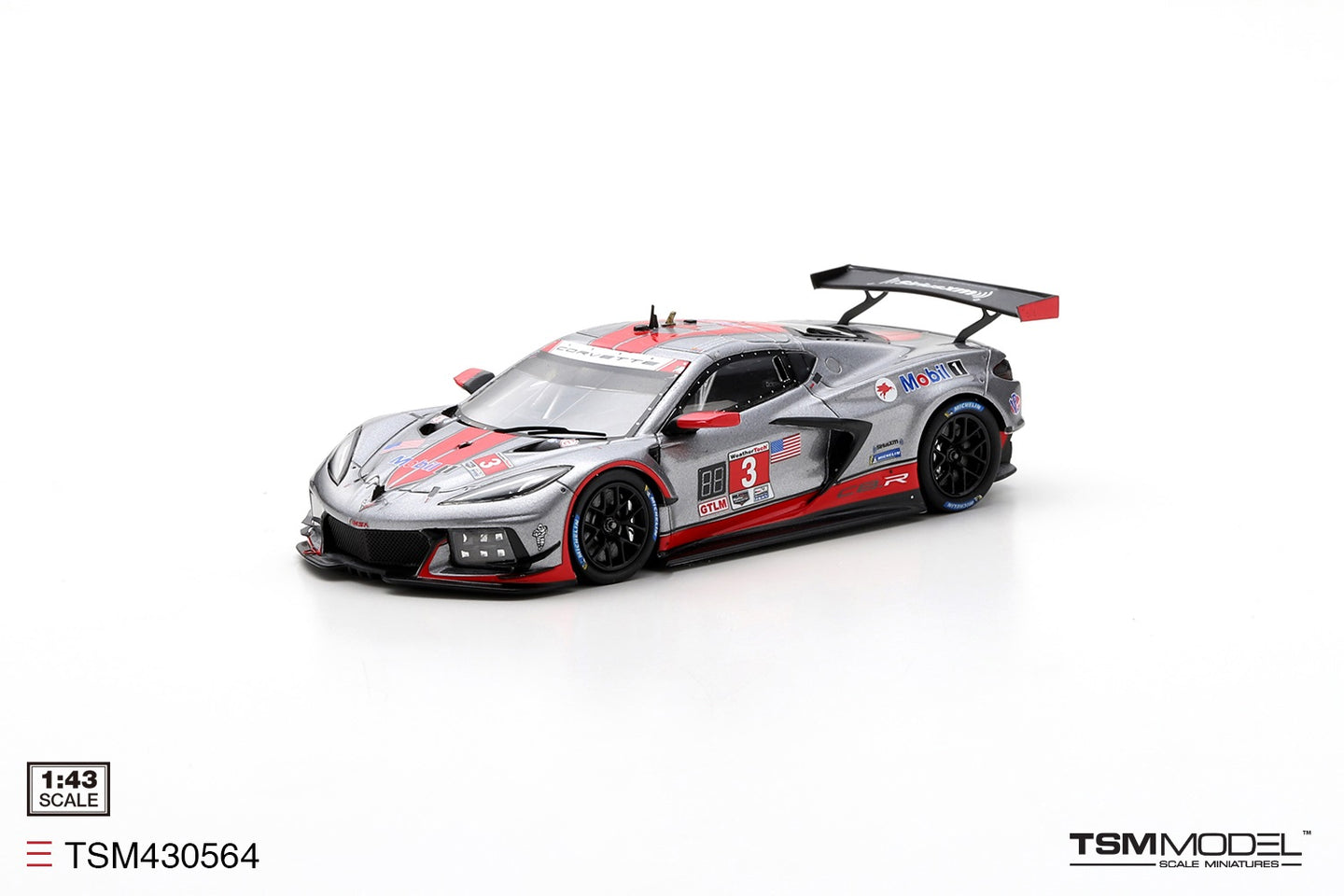 TRUESCALE MINIATURES CORVETTE C8.R NO.3 2021 12 HRS OF SEBRING