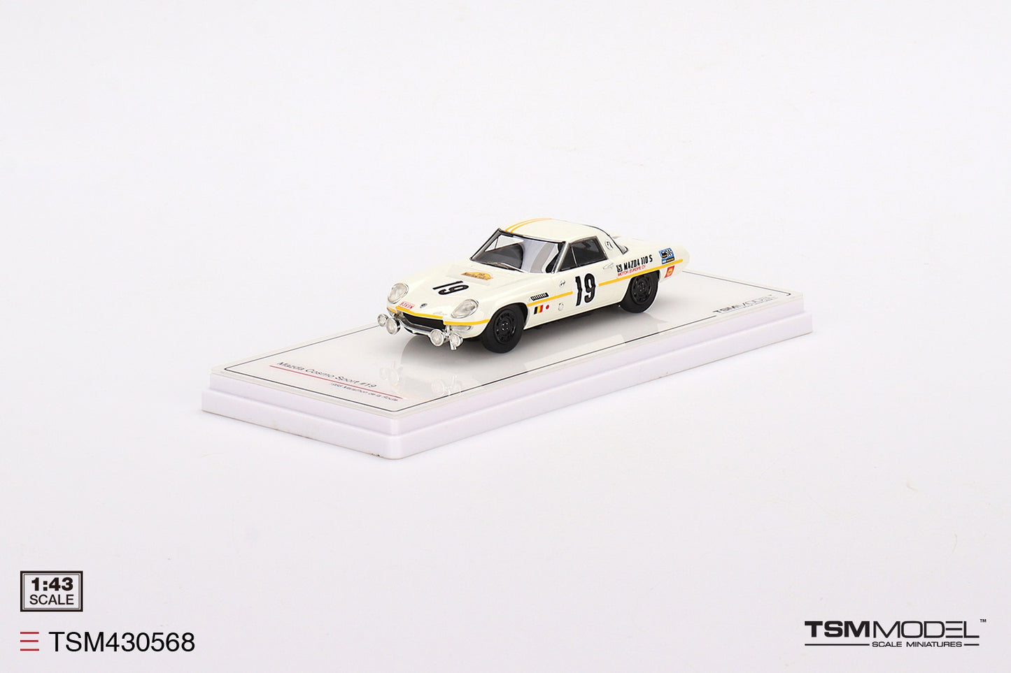 TRUESCALE MINIATURES MAZDA COSMO SPORT NO.19 1968 MARATHON DE LA ROUTE 1968