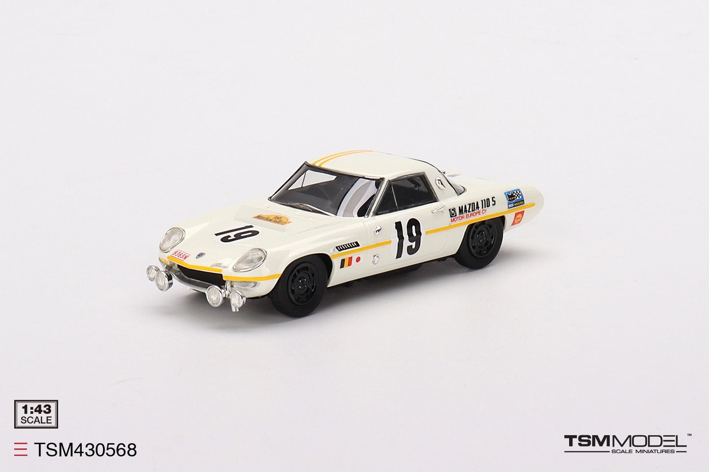 TRUESCALE MINIATURES MAZDA COSMO SPORT NO.19 1968 MARATHON DE LA ROUTE 1968