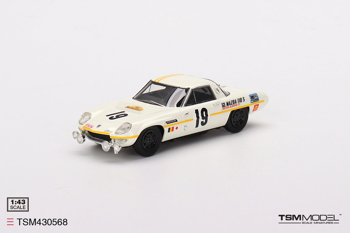 TRUESCALE MINIATURES MAZDA COSMO SPORT NO.19 1968 MARATHON DE LA ROUTE 1968