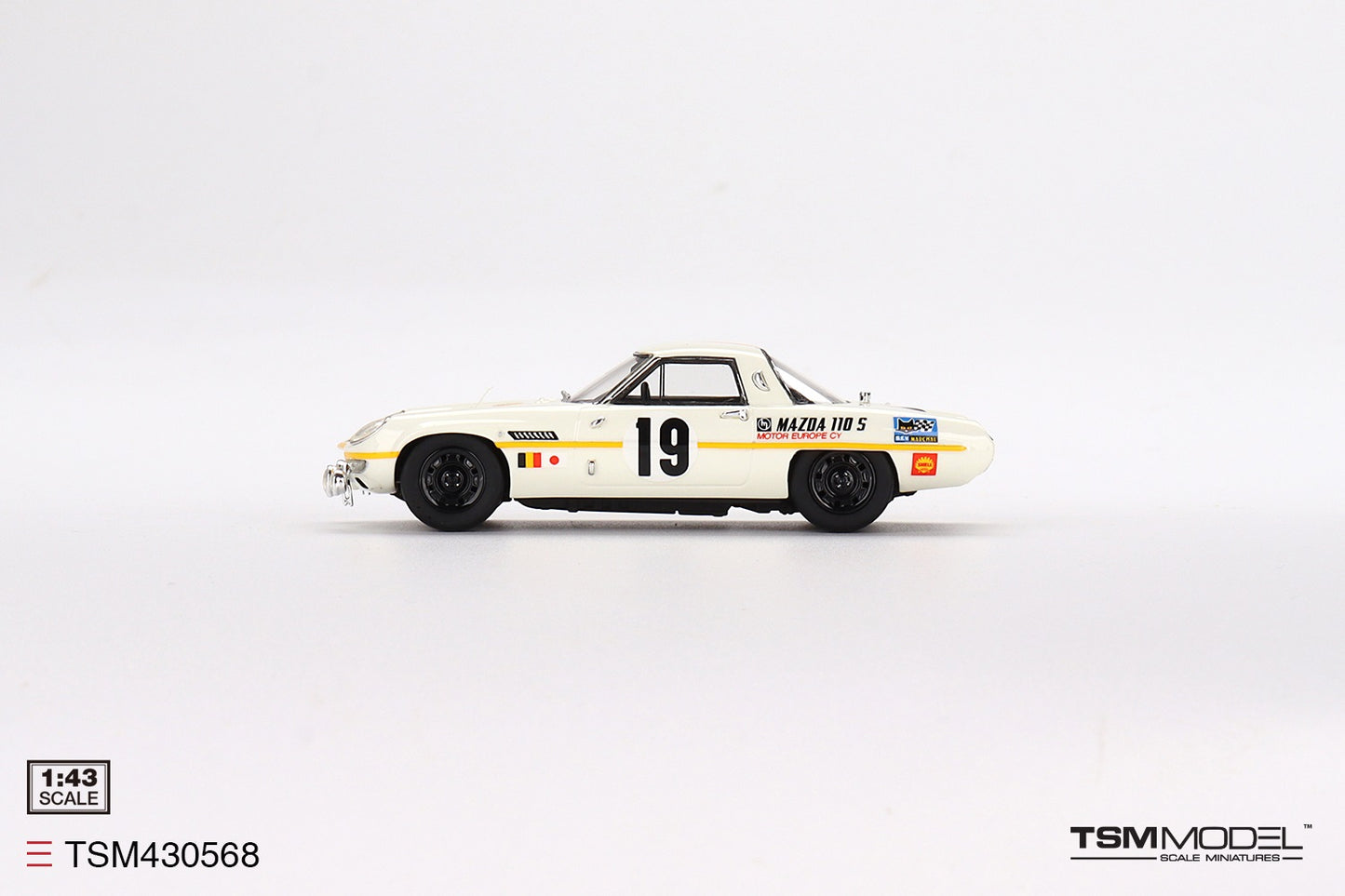 TRUESCALE MINIATURES MAZDA COSMO SPORT NO.19 1968 MARATHON DE LA ROUTE 1968