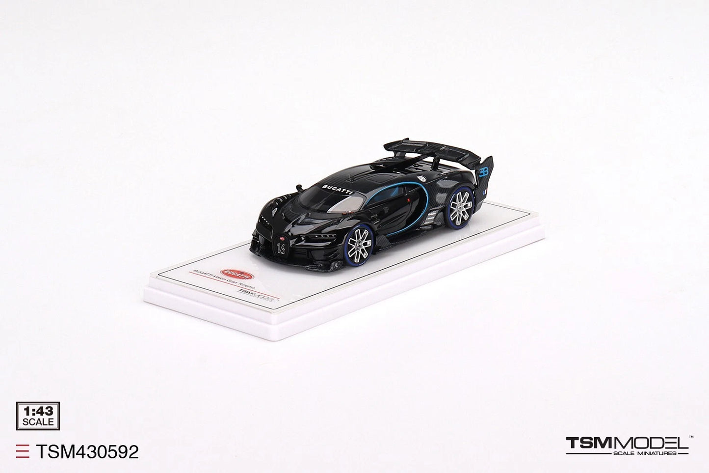 TRUESCALE MINIATURES BUGATTI VISION GRAN TURISMO BLACK (RESIN)