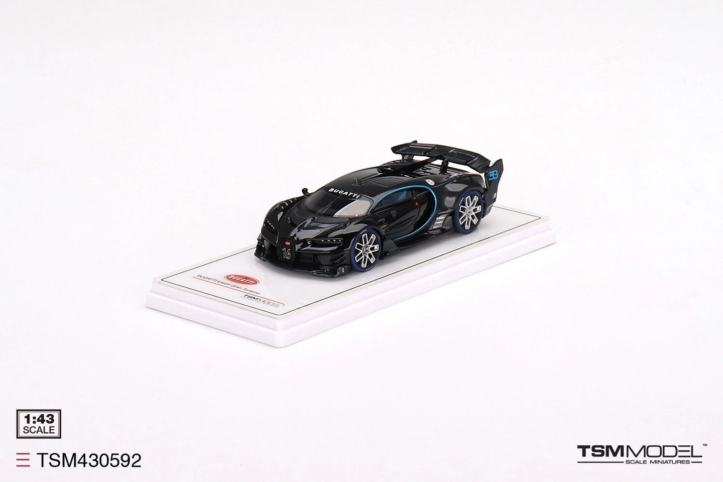 TRUESCALE MINIATURES BUGATTI VISION GRAN TURISMO BLACK (RESIN)