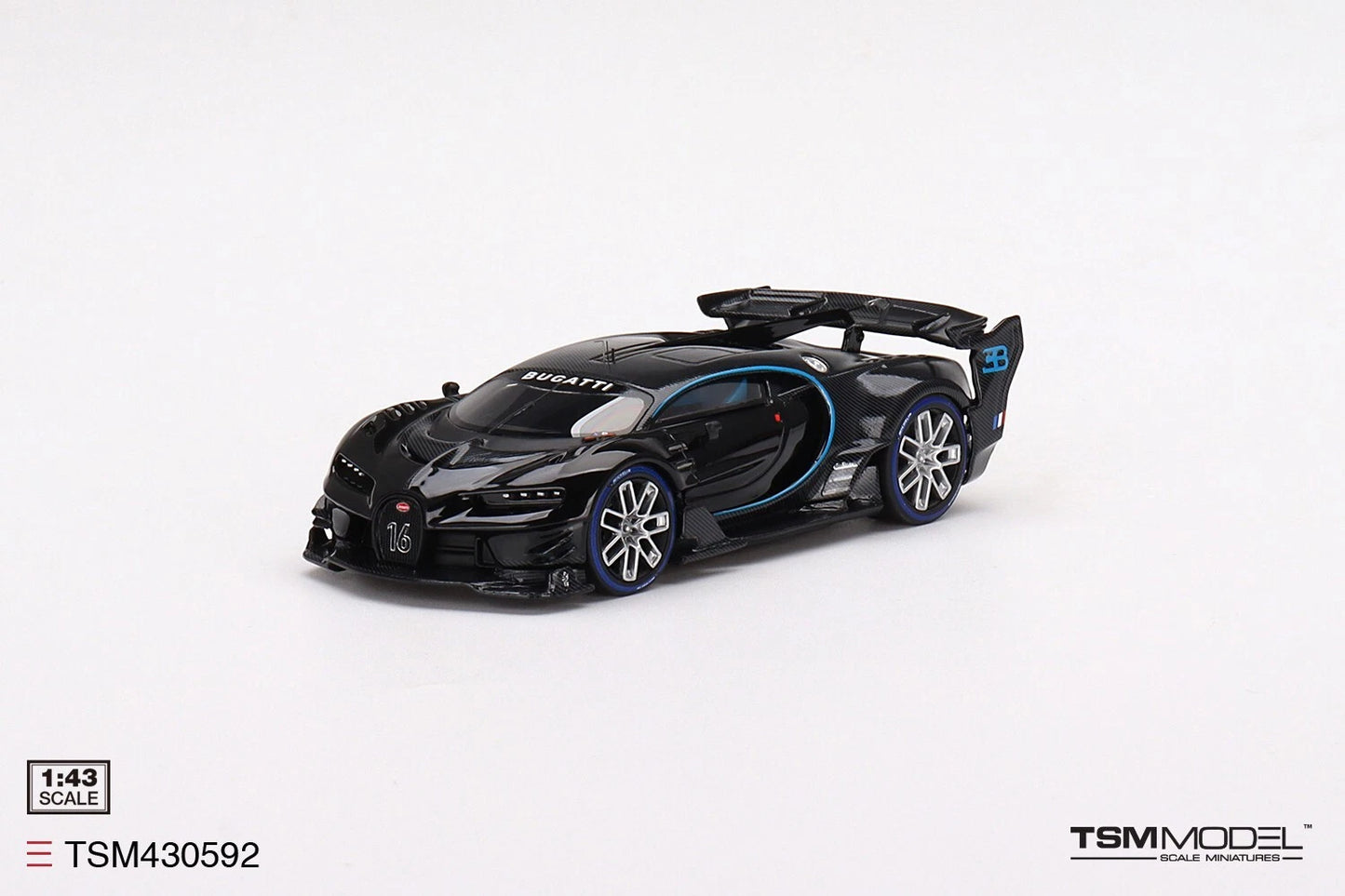 TRUESCALE MINIATURES BUGATTI VISION GRAN TURISMO BLACK (RESIN)