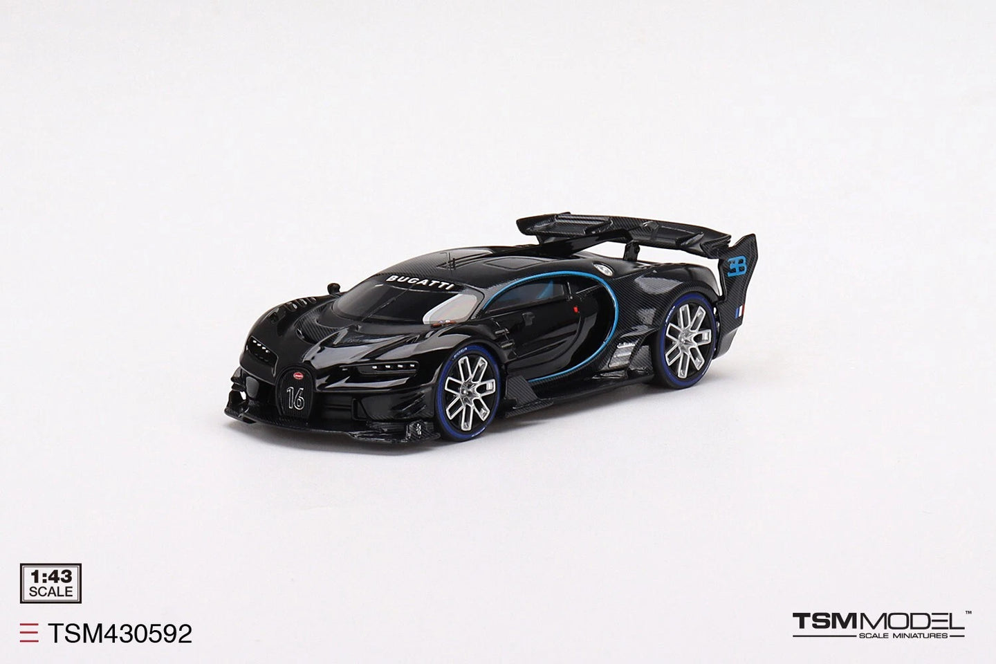 TRUESCALE MINIATURES BUGATTI VISION GRAN TURISMO BLACK (RESIN)