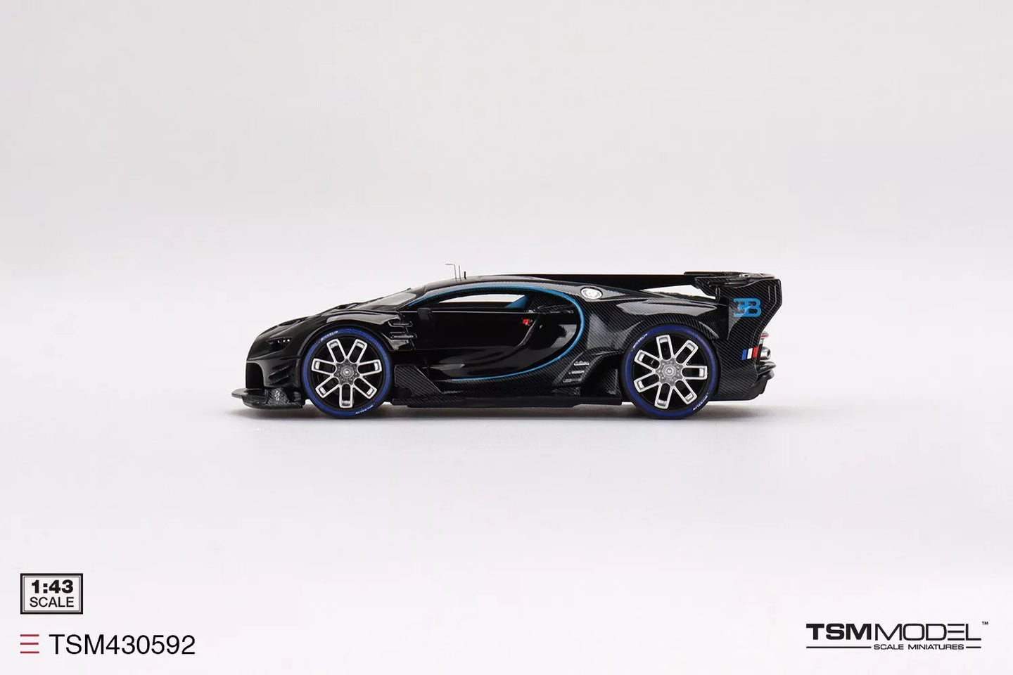 TRUESCALE MINIATURES BUGATTI VISION GRAN TURISMO BLACK (RESIN)