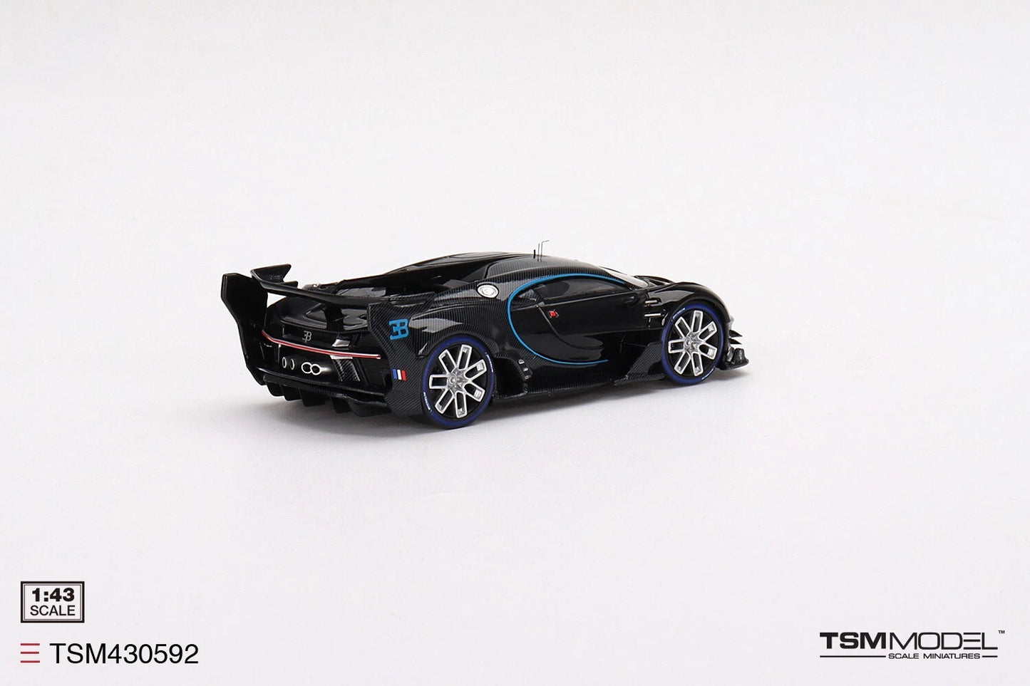 TRUESCALE MINIATURES BUGATTI VISION GRAN TURISMO BLACK (RESIN)