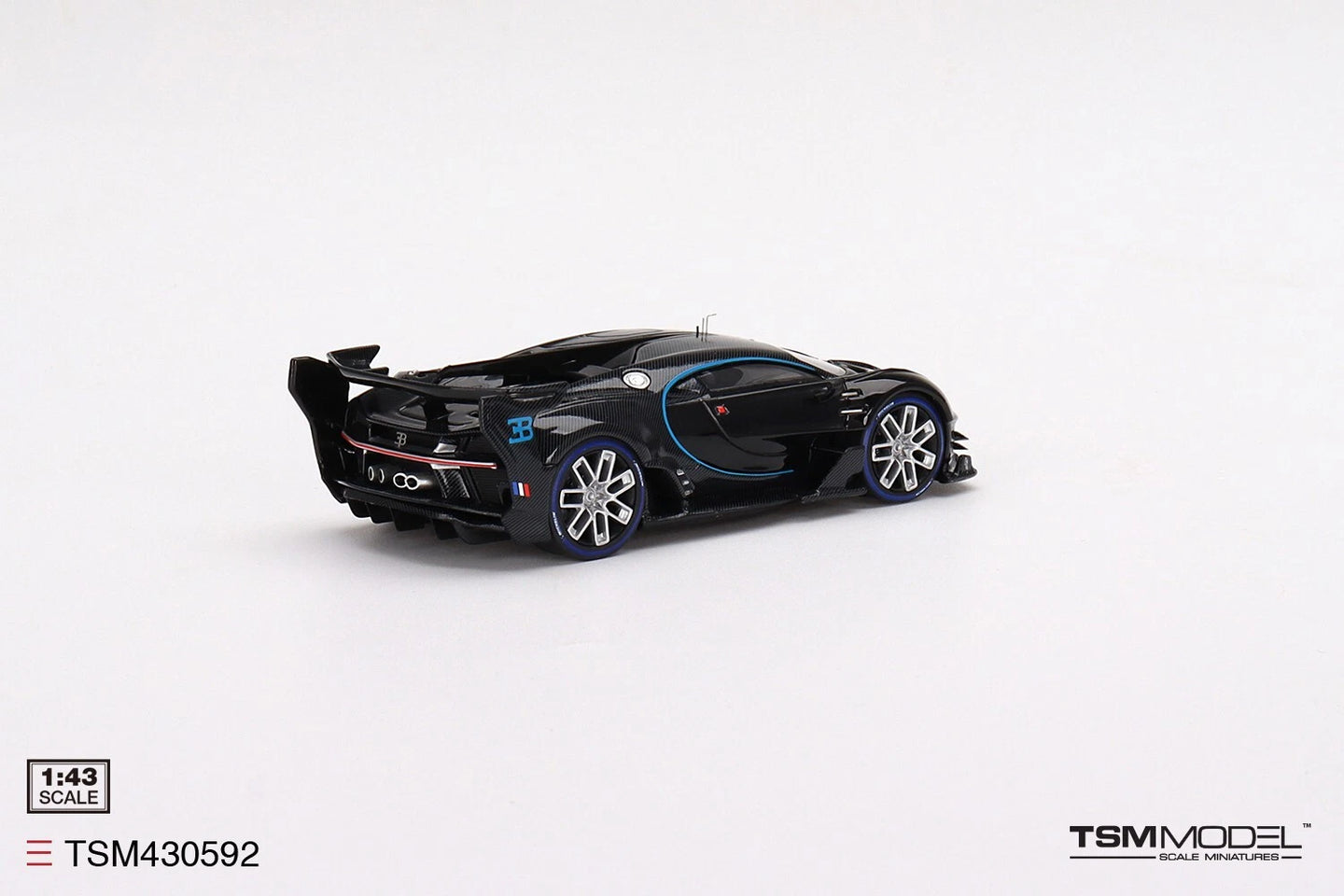 TRUESCALE MINIATURES BUGATTI VISION GRAN TURISMO BLACK (RESIN)