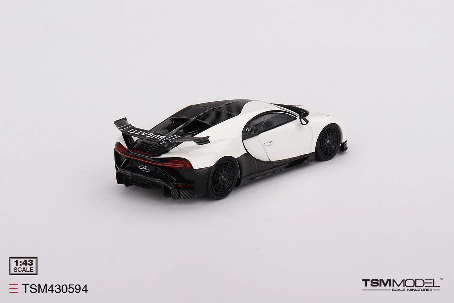 TRUESCALE MINIATURES BUGATTI CHIRON PUR SPORT WHITE (DIECAST)