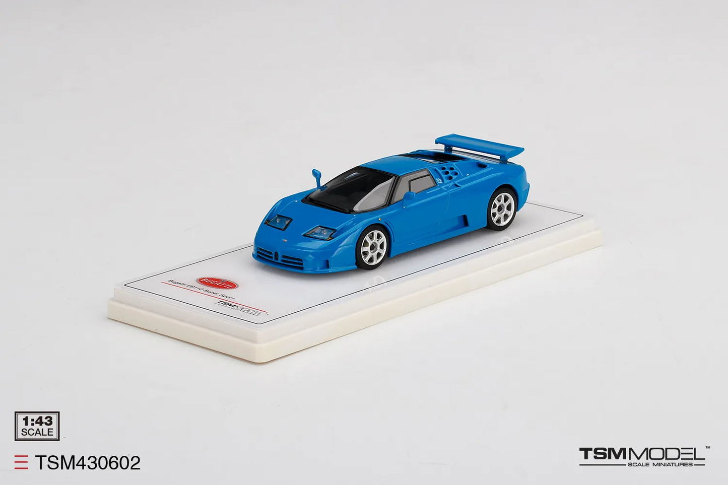 TRUE SCALE MINIATURES BUGATTI EB110 SUPER SPORT BLU BUGATTI