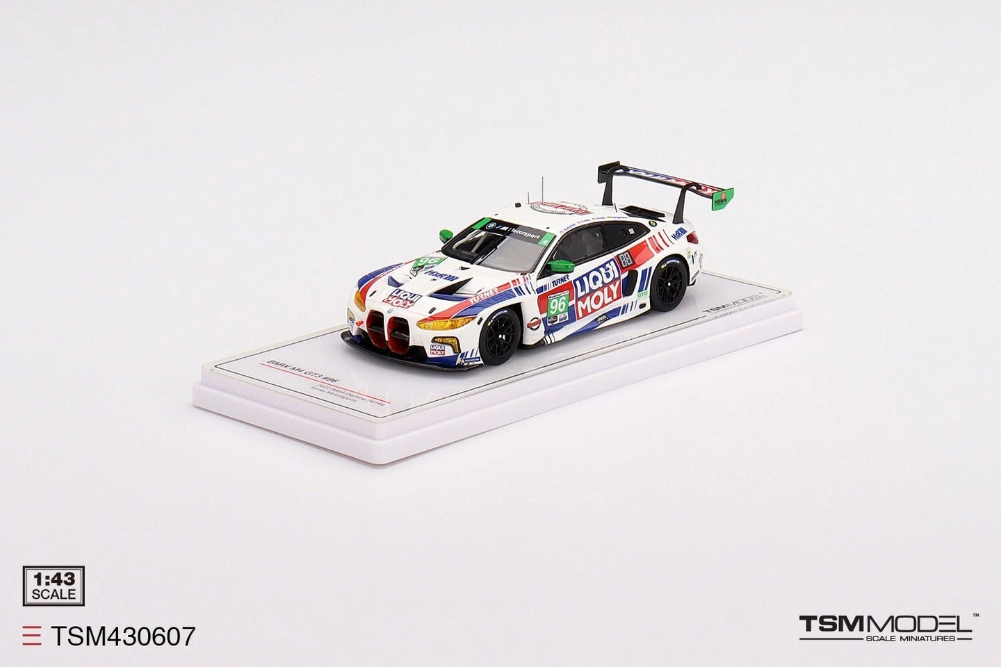 TRUESCALE MINIATURES BMW M4 GT3 NO.96 TURNER MOTORSPORTS 2022 IMSA DAYTONA 24 HRS