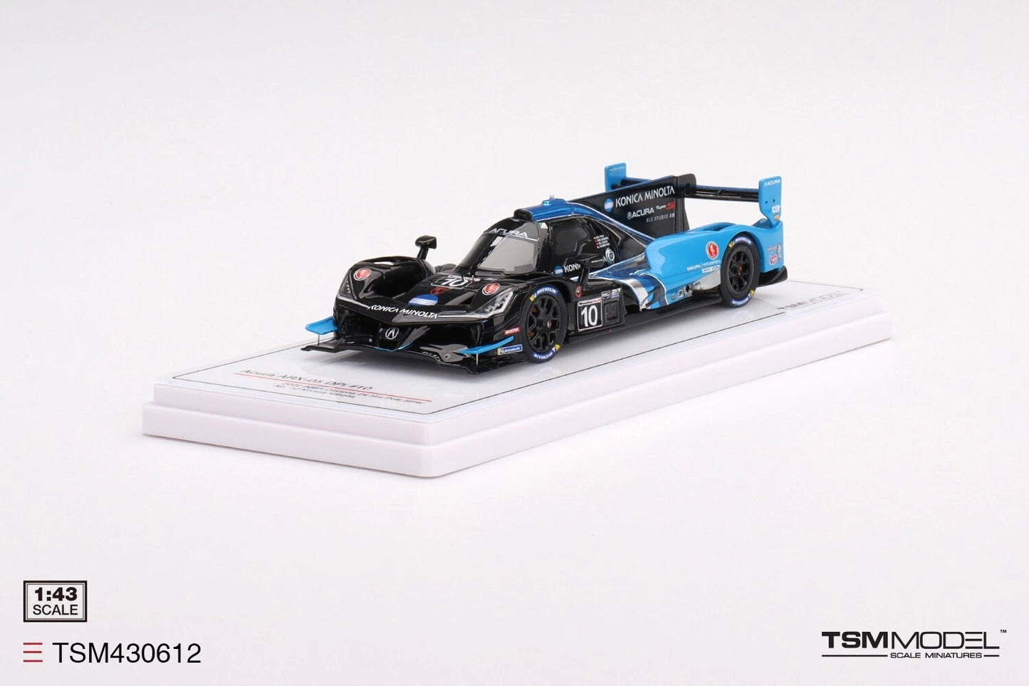 TRUESCALE MINIATURES ACURA ARX-05 DPI NO.10 KONICA MINOLTA ACURA ARX-05 DPI 2022 IMSA DAYTONA 24 HRS POLE SITTER