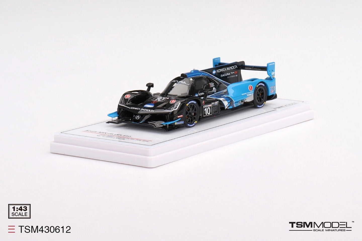 TRUESCALE MINIATURES ACURA ARX-05 DPI NO.10 KONICA MINOLTA ACURA ARX-05 DPI 2022 IMSA DAYTONA 24 HRS POLE SITTER