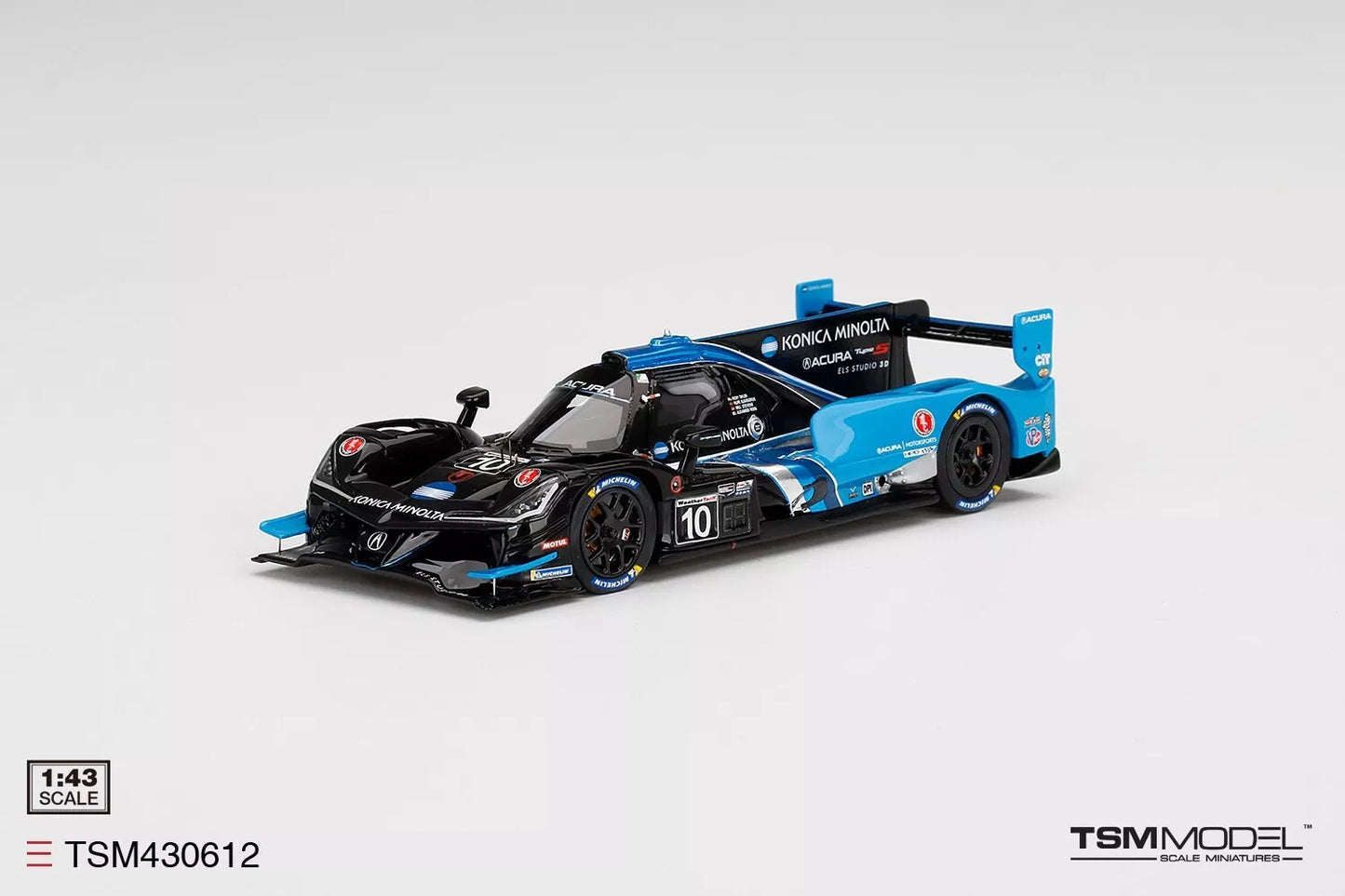 TRUESCALE MINIATURES ACURA ARX-05 DPI NO.10 KONICA MINOLTA ACURA ARX-05 DPI 2022 IMSA DAYTONA 24 HRS POLE SITTER