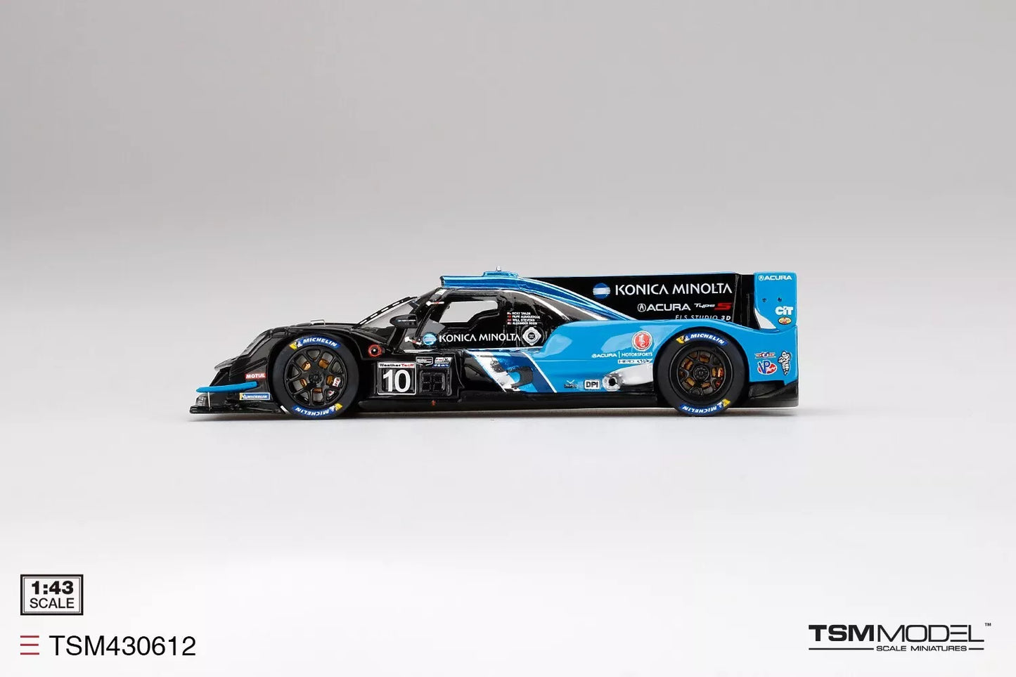TRUESCALE MINIATURES ACURA ARX-05 DPI NO.10 KONICA MINOLTA ACURA ARX-05 DPI 2022 IMSA DAYTONA 24 HRS POLE SITTER