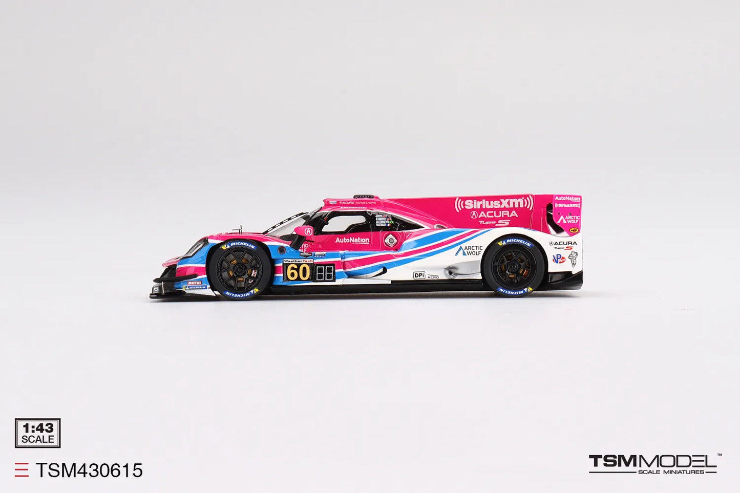 TRUE SCALE MINIATURES ACURA ARX-05 DPI NO.60 MEYER SHANK RACING ACURA ARX-05 DPI 2022 IMSA DAYTONA 24 HRS WINNER