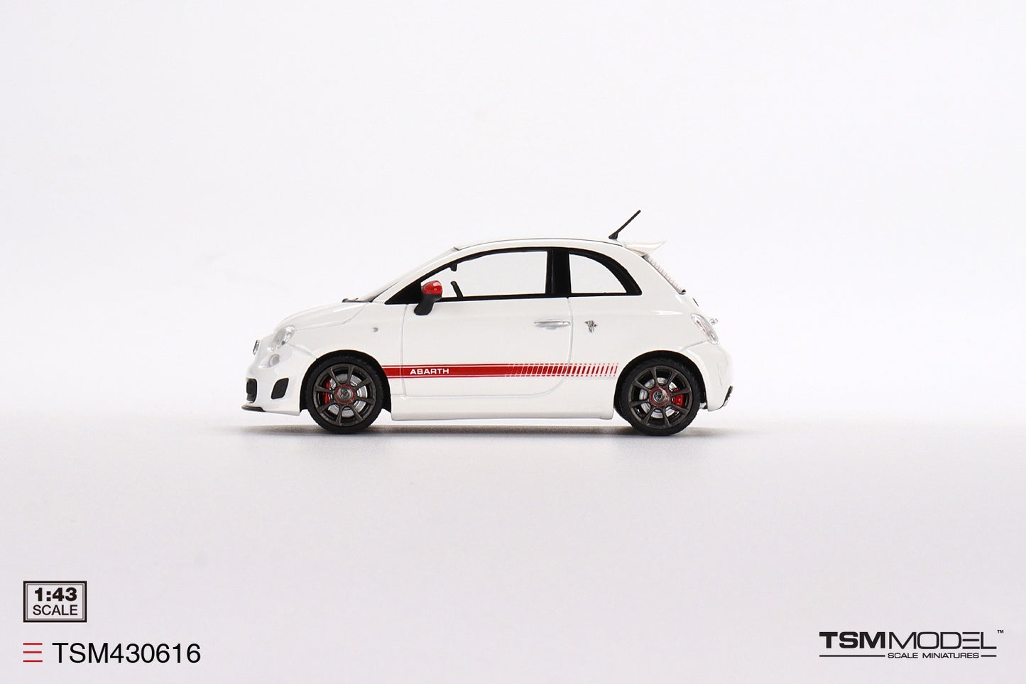 TRUE SCALE MINIATURES FIAT NUOVA 500 ABARTH 595 GARA WHITE 2010