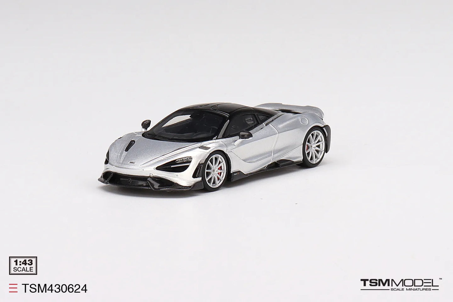 TRUE SCALE MINIATURES MCLAREN 765LT ICE SILVER