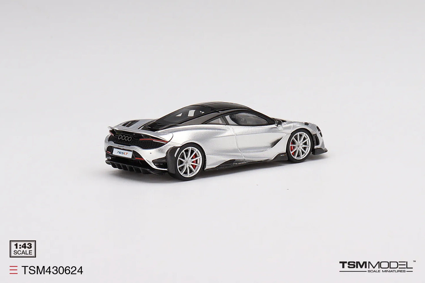 TRUE SCALE MINIATURES MCLAREN 765LT ICE SILVER