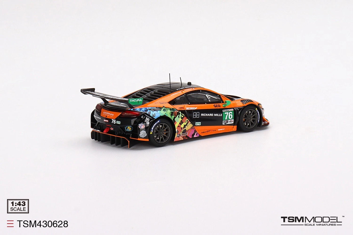 TRUESCALE MINIATURES ACURA NSX GT3 EVO NO.76 COMPASS RACING IMSA 2021