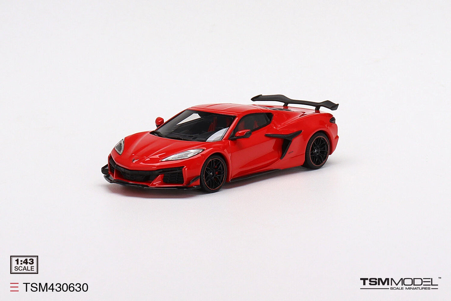 TRUESCALE MINIATURES CHEVROLET CORVETTE Z06 2023 TORCH RED  (RESIN)