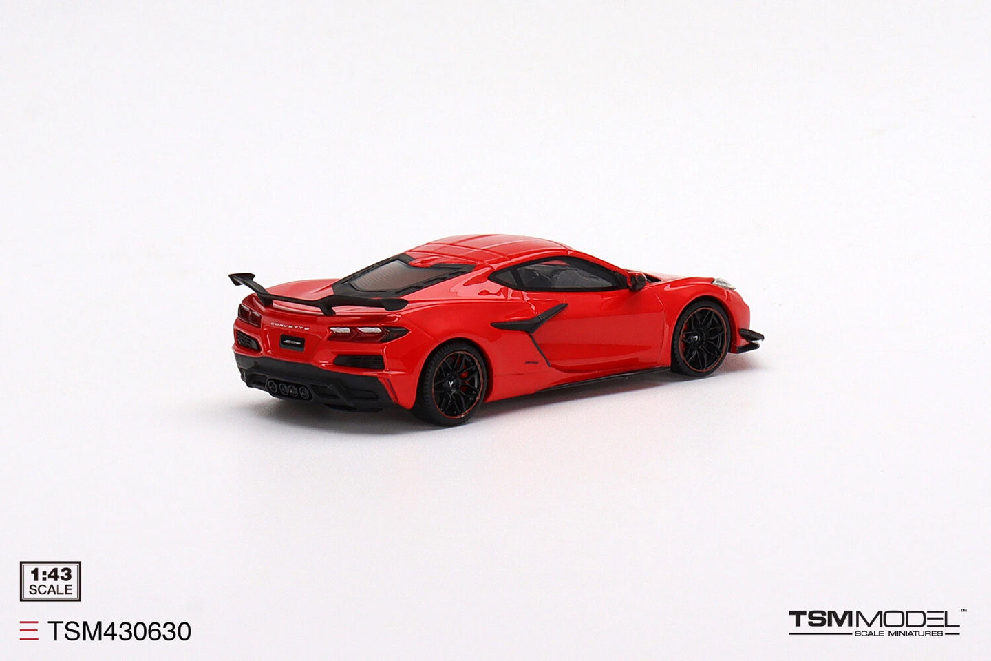 TRUESCALE MINIATURES CHEVROLET CORVETTE Z06 2023 TORCH RED  (RESIN)