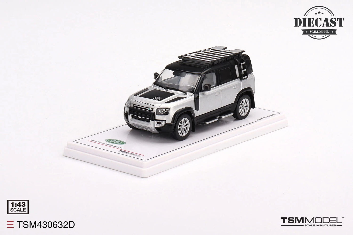 TRUE SCALE MINIATURES LAND ROVER DEFENDER 110 EXPLORER PRO INDUS SILVER