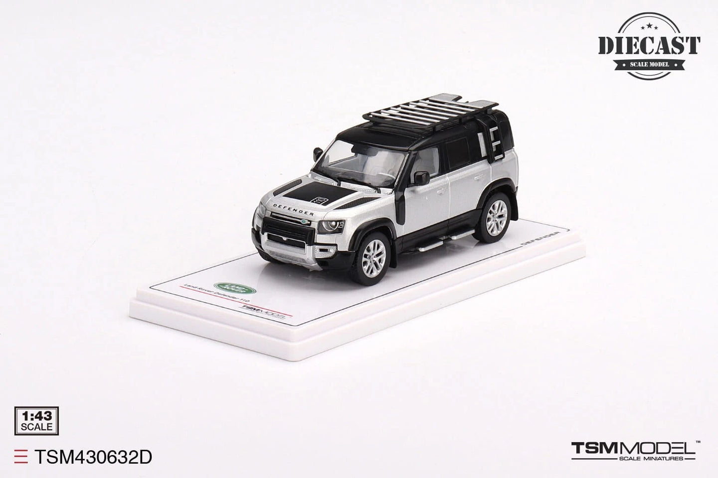 TRUE SCALE MINIATURES LAND ROVER DEFENDER 110 EXPLORER PRO INDUS SILVER