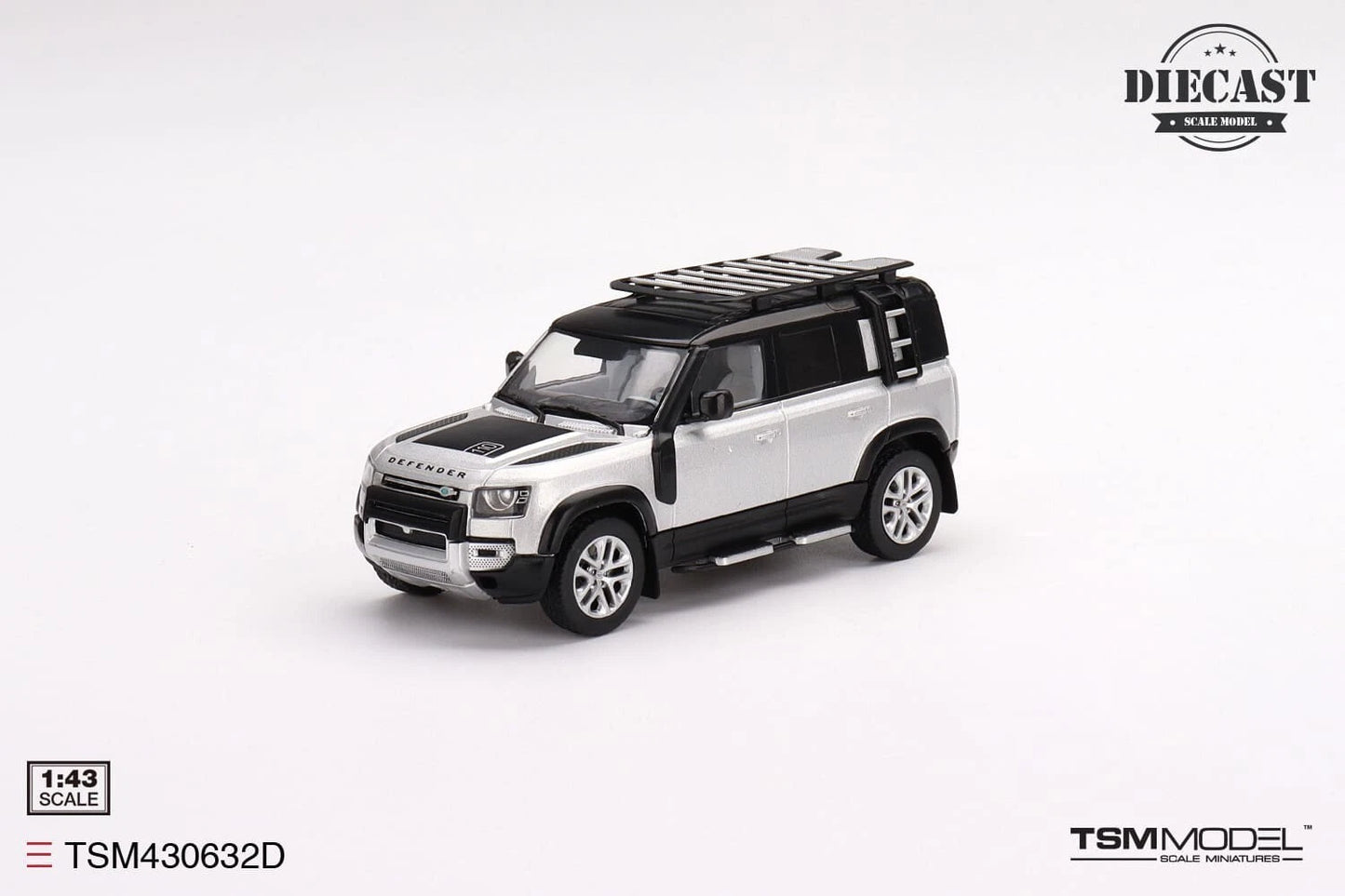 TRUE SCALE MINIATURES LAND ROVER DEFENDER 110 EXPLORER PRO INDUS SILVER