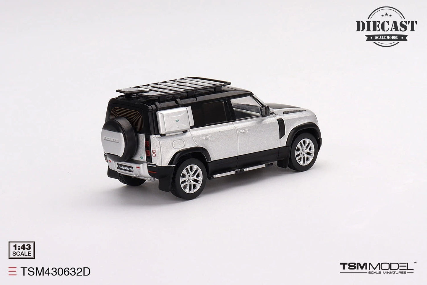 TRUE SCALE MINIATURES LAND ROVER DEFENDER 110 EXPLORER PRO INDUS SILVER