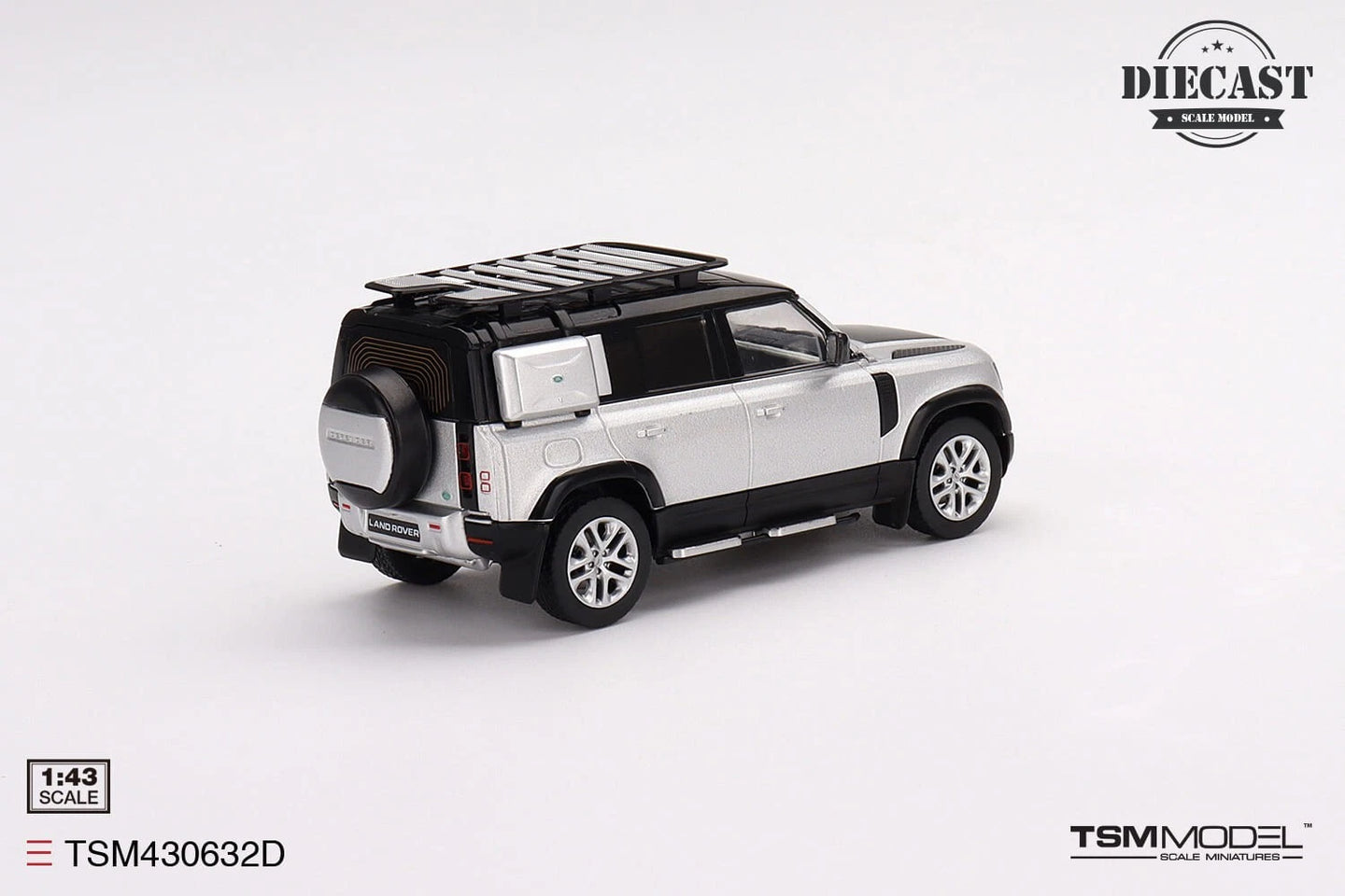 TRUE SCALE MINIATURES LAND ROVER DEFENDER 110 EXPLORER PRO INDUS SILVER