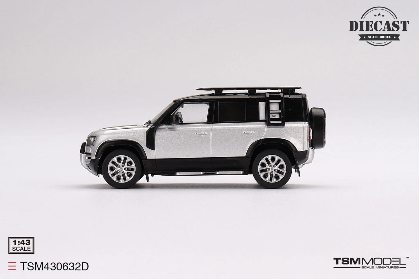 TRUE SCALE MINIATURES LAND ROVER DEFENDER 110 EXPLORER PRO INDUS SILVER