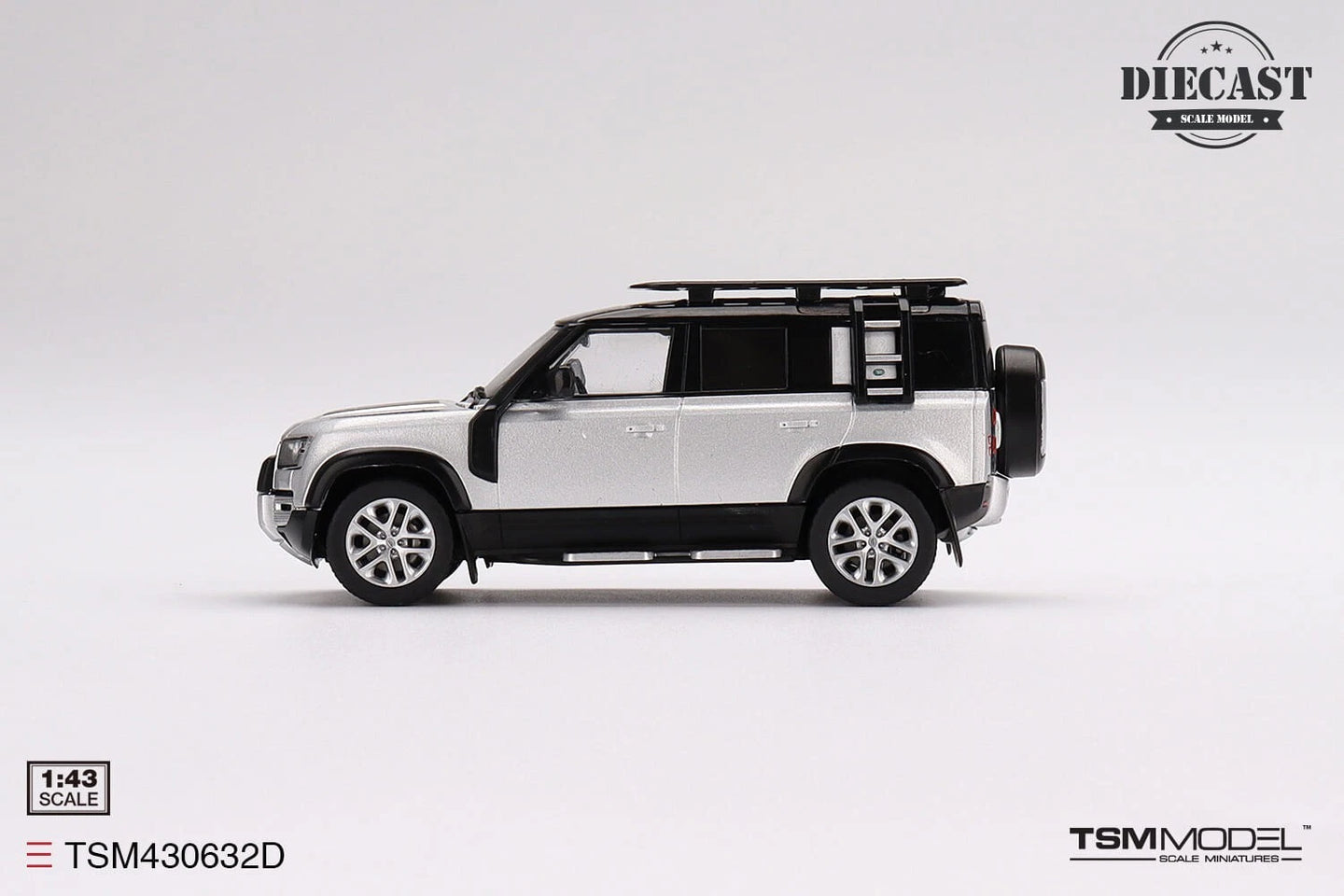 TRUE SCALE MINIATURES LAND ROVER DEFENDER 110 EXPLORER PRO INDUS SILVER