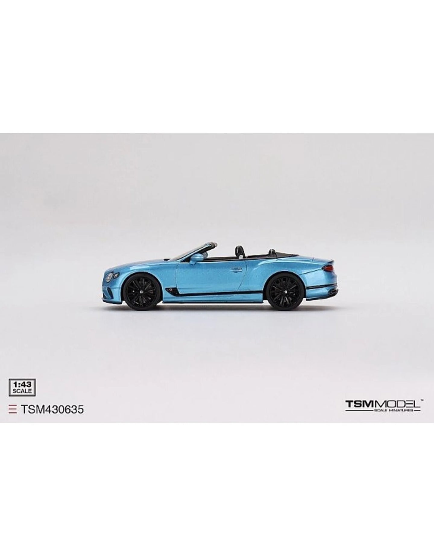 TRUE SCALE MINIATURES BENTLEY CONTINENTAL GT SPEED CONVERTIBLE 2022 KINGFISHER (RESIN)