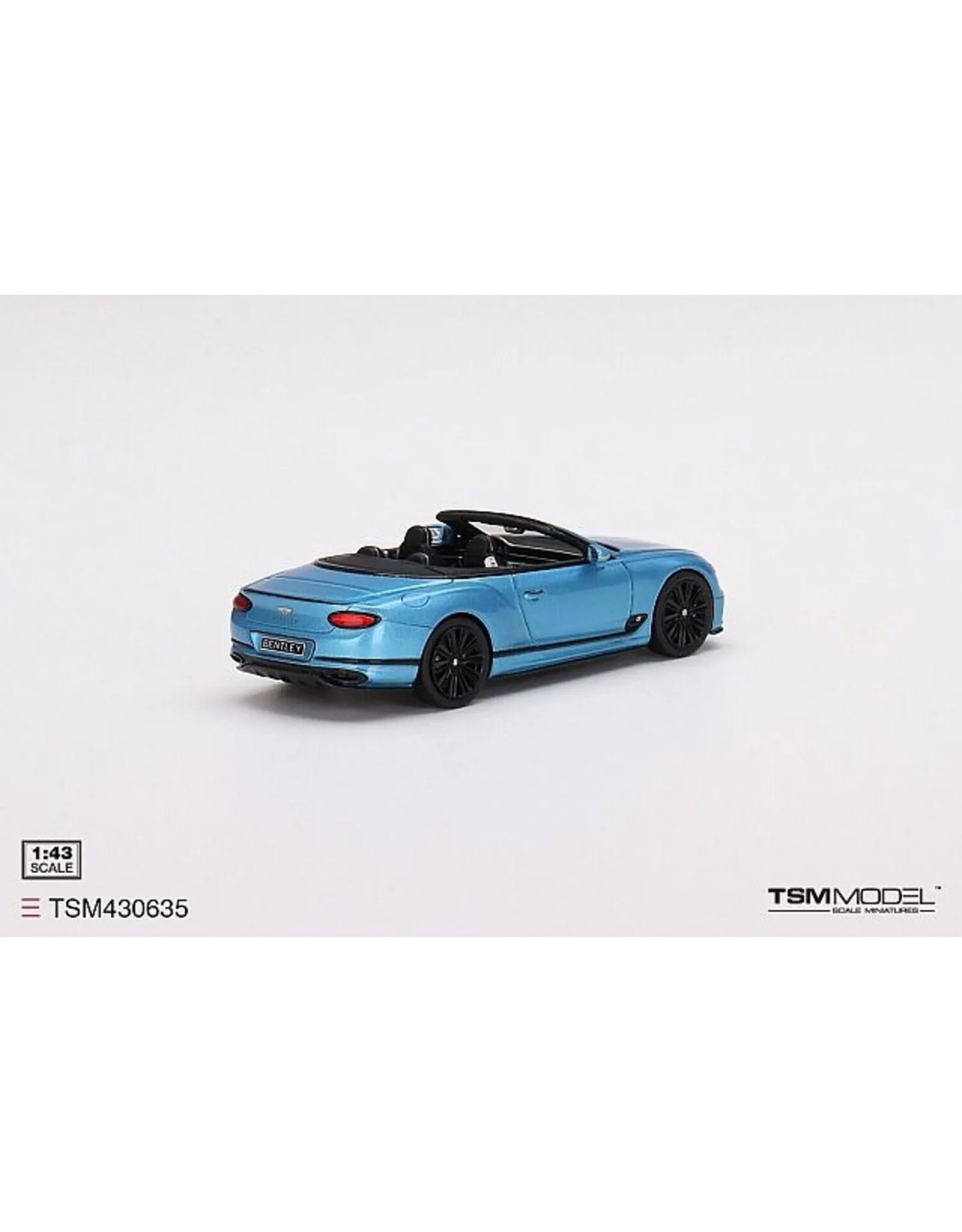 TRUE SCALE MINIATURES BENTLEY CONTINENTAL GT SPEED CONVERTIBLE 2022 KINGFISHER (RESIN)