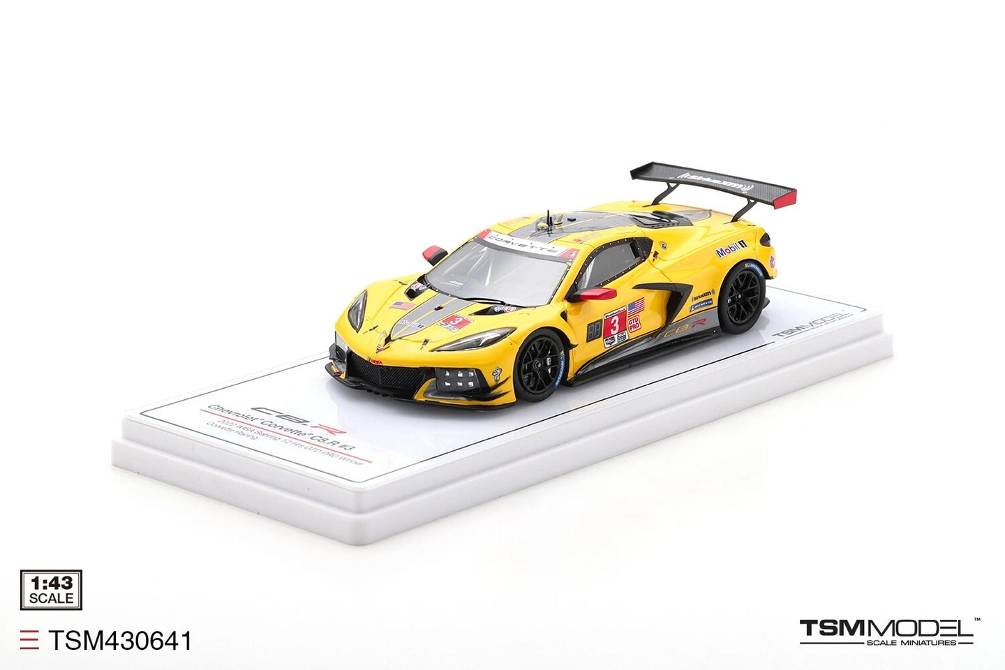 TRUESCALE MINIATURES CHEVROLET CORVETTE C8.R NO.3 CORVETTE RACING 2022 IMSA SEBRING 12 HRS GTD PRO WINNER