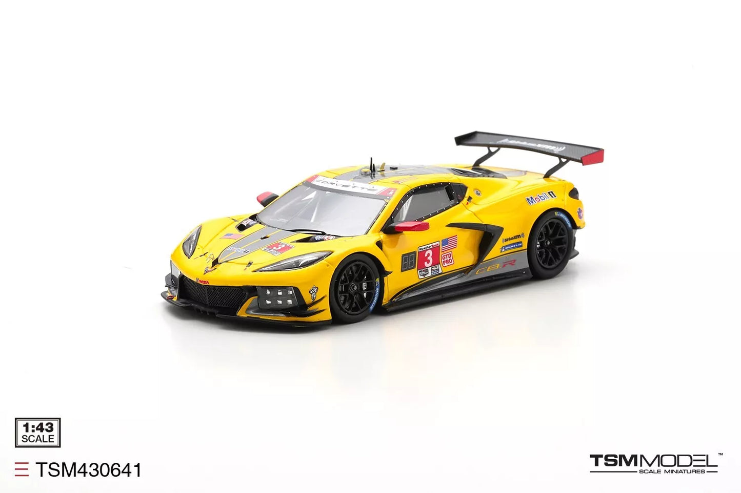 TRUESCALE MINIATURES CHEVROLET CORVETTE C8.R NO.3 CORVETTE RACING 2022 IMSA SEBRING 12 HRS GTD PRO WINNER